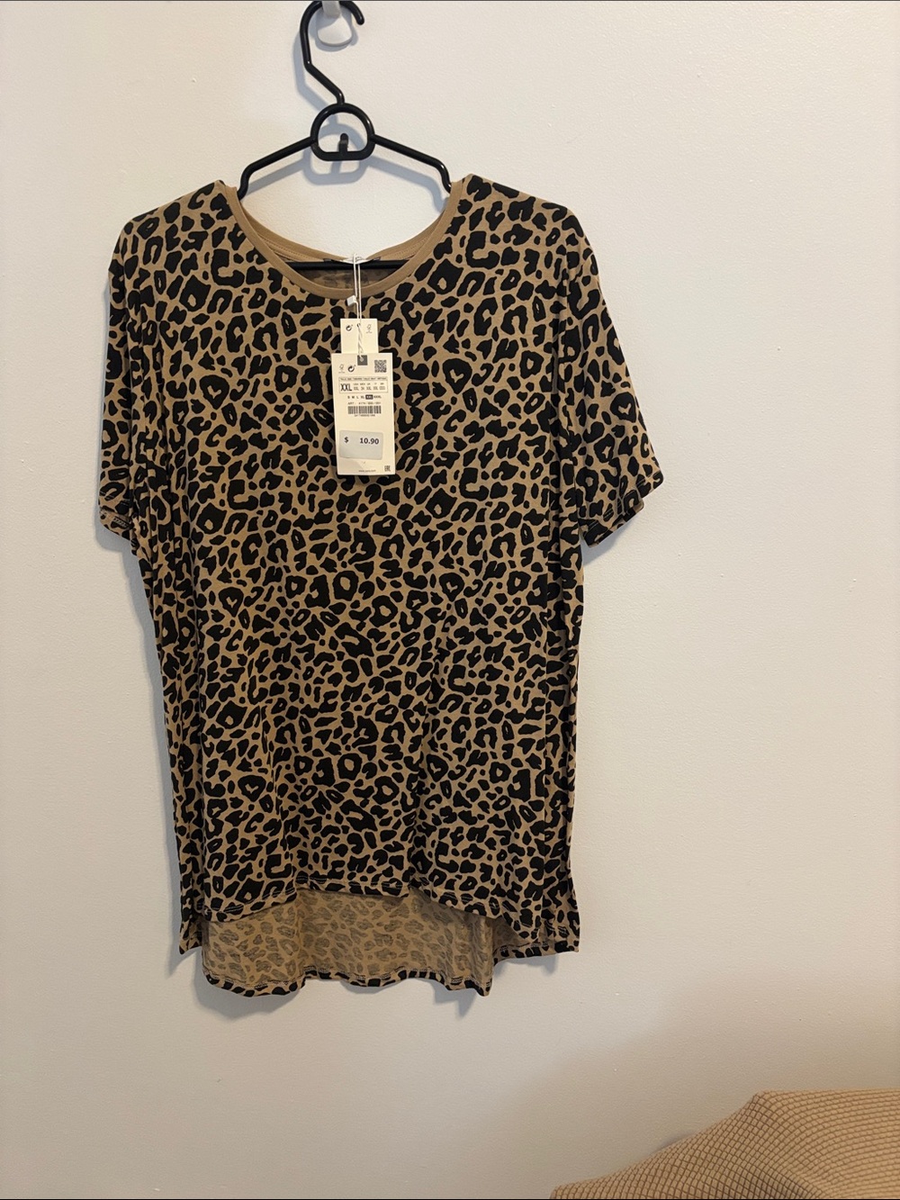 Zara zebra print Long T-shirt